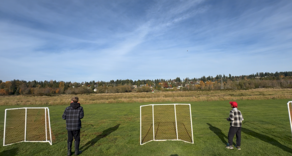 Two of our junior members flying on a fall day.